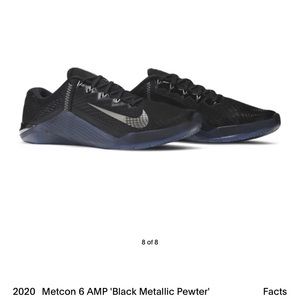 Nike metcon 6 metallic black and blue